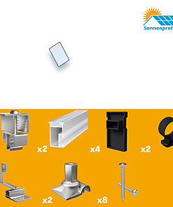 Montageset Schrägdach/Ziegeldach für ein PV-Modul