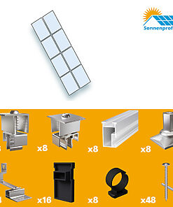 Montageset Ziegeldach - für acht PV-Module (2/4)