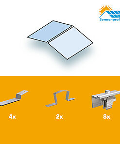 Montageset Flachdach Ost/West Ausrichtung - für zwei PV-Module